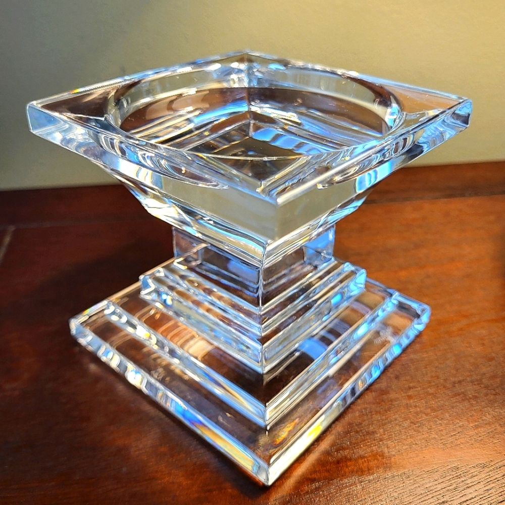 Waterford Crystal Metropolitan Square Pillar 3.5" Candle Holder